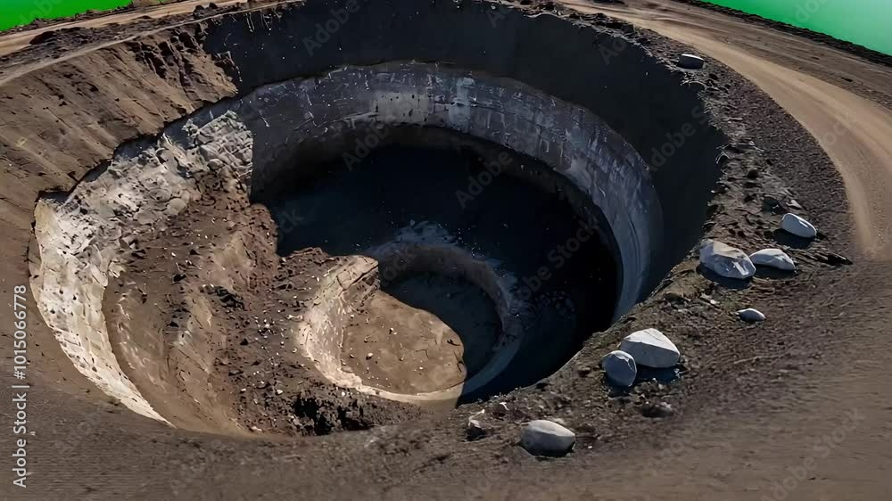 Massive Open Pit Excavation Site with Exposed Layers of Earth
Massive Open Pit Excavation Site with Exposed Layers of Earth
