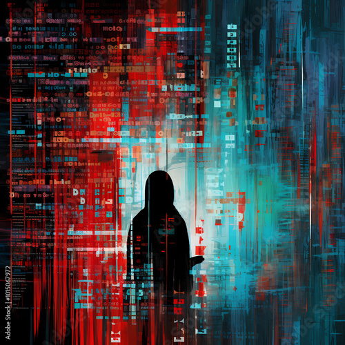 Abstract representation of a data breach.