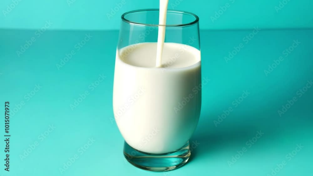 Milk Being Poured on Chroma Key Background Milk Being Poured on Chroma Key Background