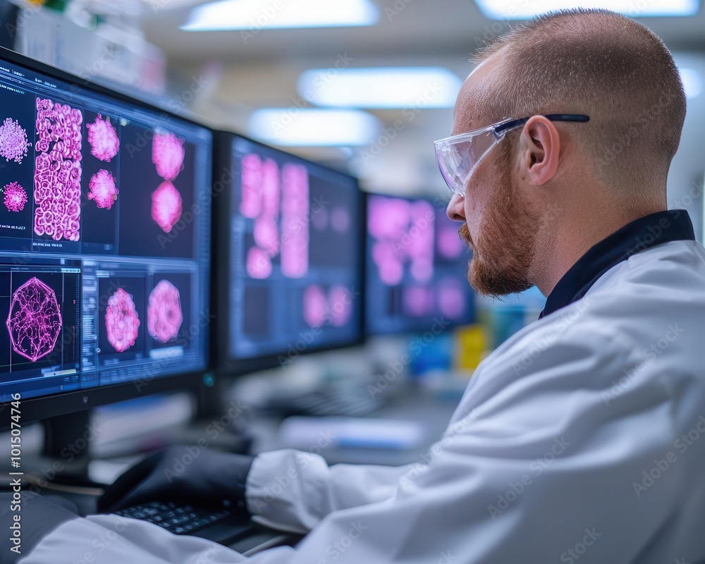 Scientists in a lab using advanced technology to monitor chemical reactions in real-time Scientists in a lab using advanced technology to monitor chemical reactions in real-time