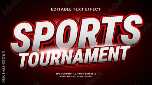 Sports tournament 3d editable text effect esport style