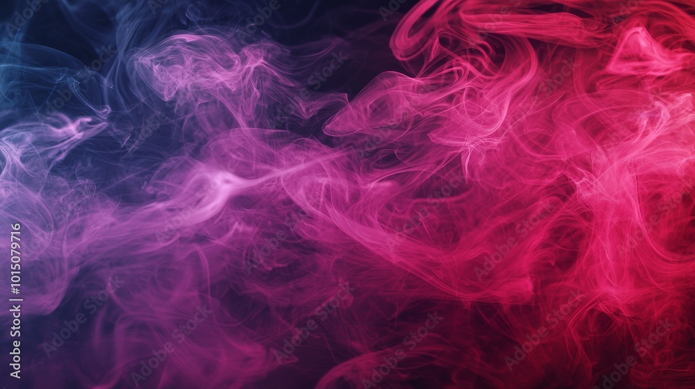 A mesmerizing blend of violet and crimson smoke swirling elegantly in a dark background. A mesmerizing blend of violet and crimson smoke swirling elegantly in a dark background.