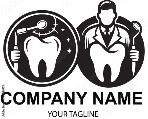 vector dental logo design 