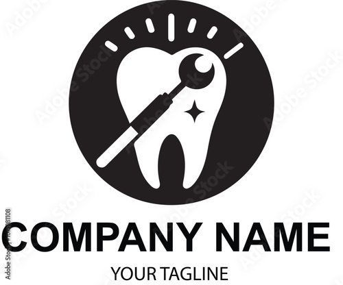 vector dental logo design 