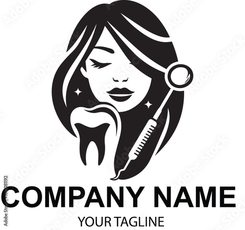 vector dental logo design 