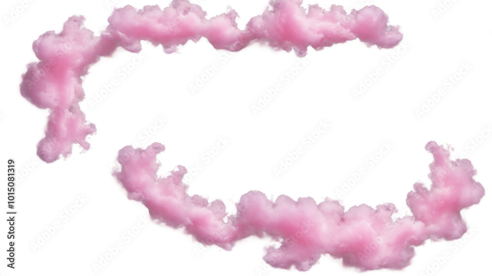 Soft pink cloud formations drifting gently across a clear sky during daylight hours Soft pink cloud formations drifting gently across a clear sky during daylight hours