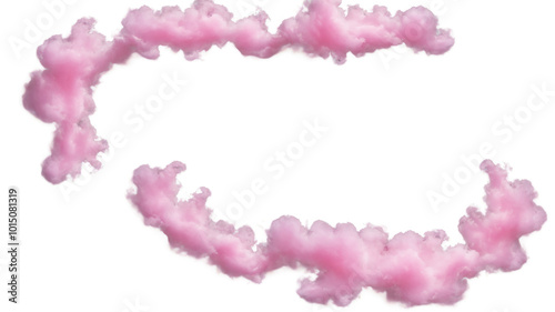 Soft pink cloud formations drifting gently across a clear sky during daylight...