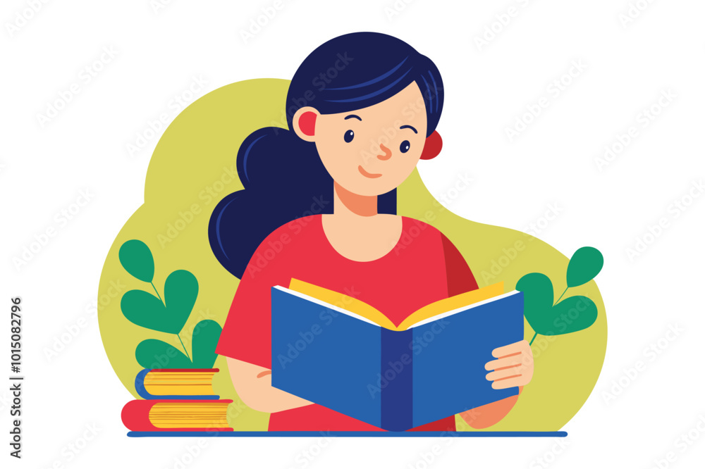 girl reading a book girl reading a book