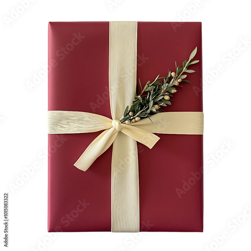 Beautifully Wrapped Christmas Gifts Decorated with Greenery and Natural Touch photo