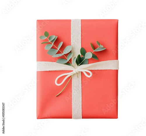 Beautifully Wrapped Christmas Gifts Decorated with Greenery and Natural Touch photo