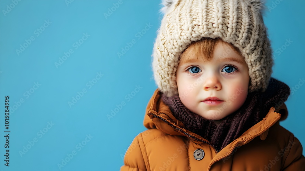 Winter Child Fashion Cute Blue Eyes Cozy Hat Jacket Winter Child Fashion Cute Blue Eyes Cozy Hat Jacket