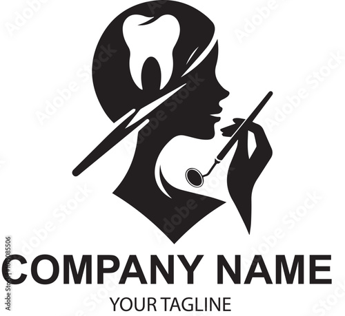 vector dental logo design 
