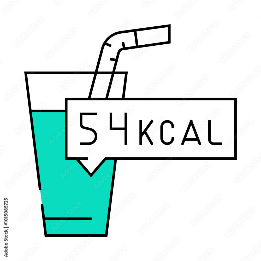 diet drink line icon vector. diet drink sign. isolated symbol illustration diet drink line icon vector. diet drink sign. isolated symbol illustration