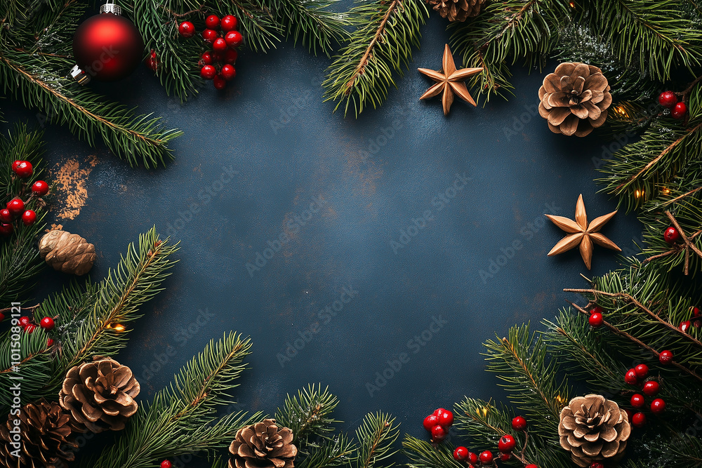 Christmas wallpaper, background with empty space in centre Christmas wallpaper, background with empty space in centre