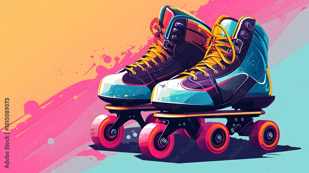High-Quality Simple Roller Skate Art Design High-Quality Simple Roller Skate Art Design