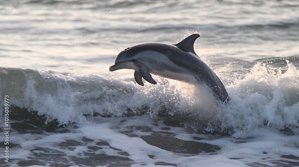 Fototapeta premium dolphin jumping out of water