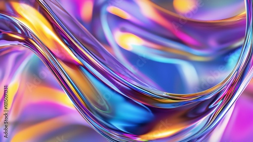 A vibrant abstract wave of colors, featuring swirling hues of purple, blue, and gold that evoke a sense of fluidity.