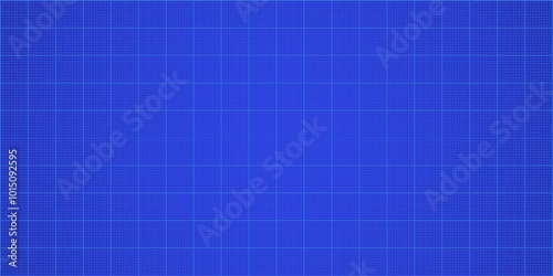 Square grid background with empty space on blue backdrop. Blank grid sheet for technology, drawing and architecture draft, design of square graph paper, notebook pattern