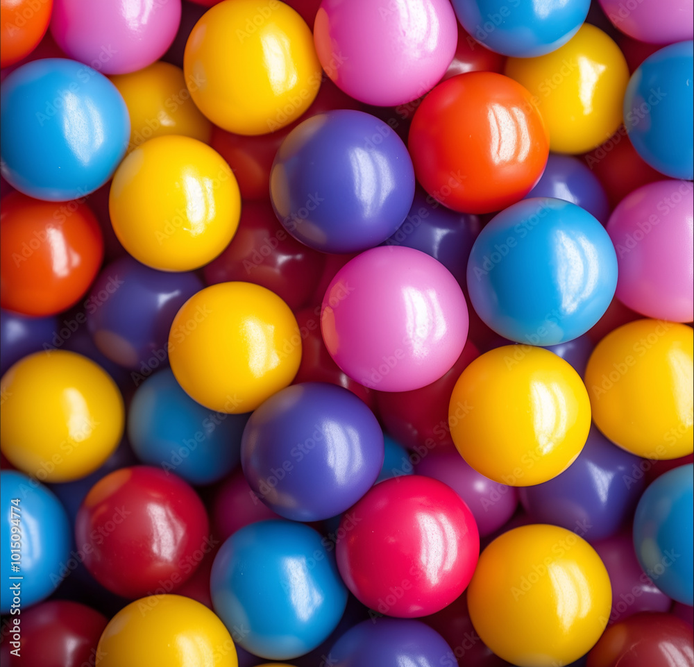Colorful balls piled up creating textured background Colorful balls piled up creating textured background