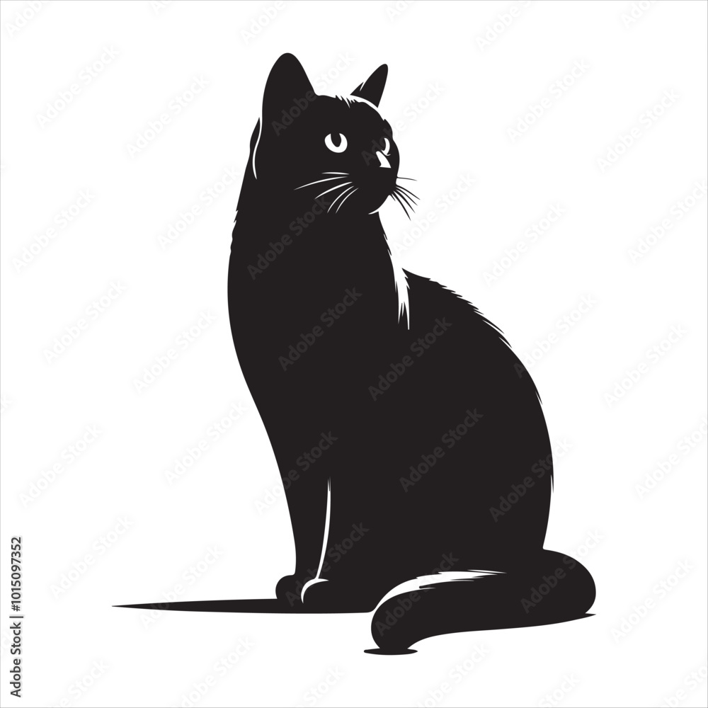 Cat silhouette vector art illustration Cat silhouette vector art illustration