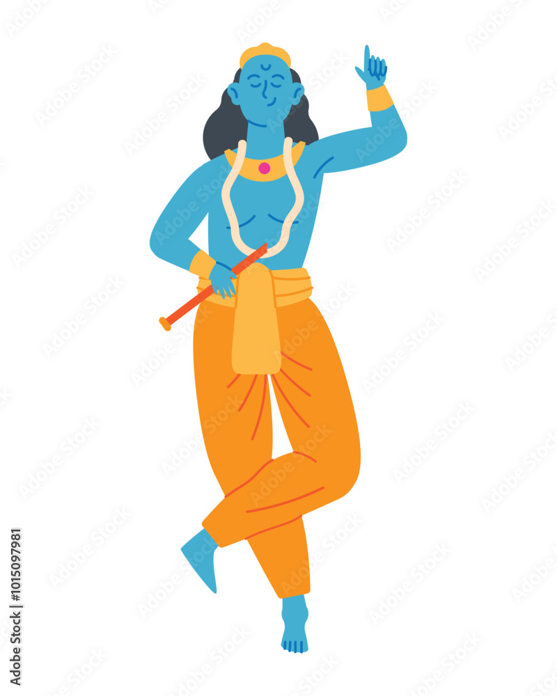hindu god krishna with raised up hindu god krishna with raised up