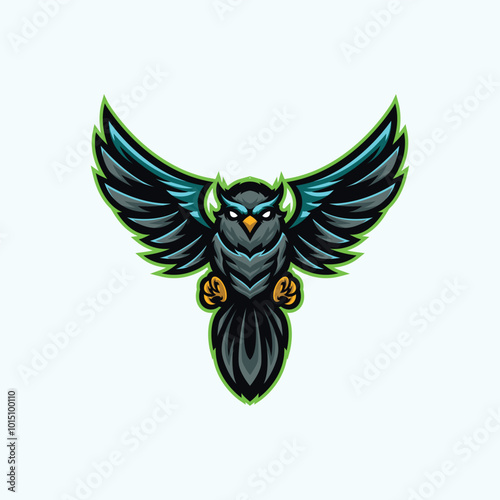 Owl gaming mascot logo