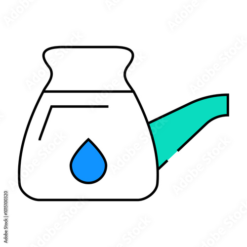 watering can line icon vector. watering can sign. isolated symbol illustration