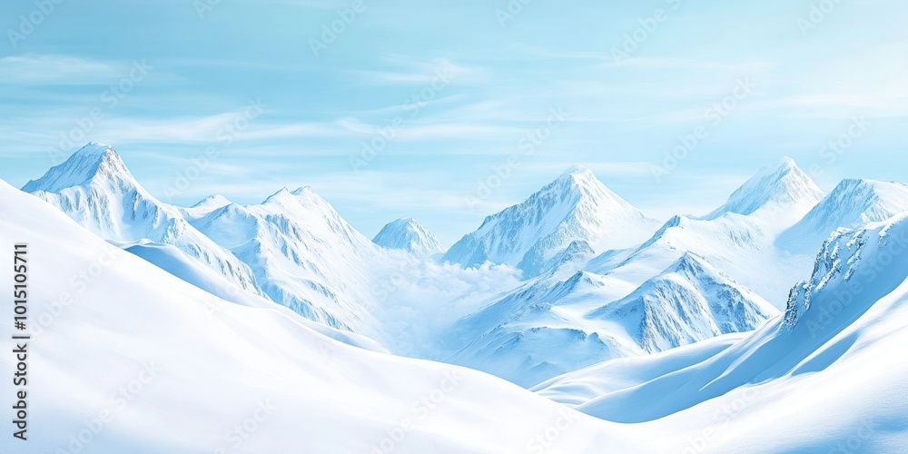 Majestic snow-covered mountains under a bright blue sky, showcasing stunning winter scenery. Majestic snow-covered mountains under a bright blue sky, showcasing stunning winter scenery.