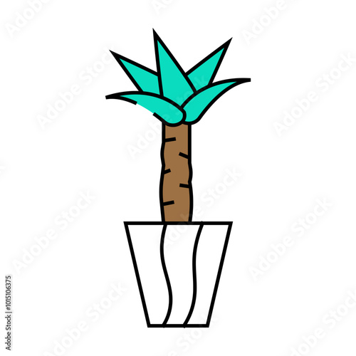 yucca-elephantipes line icon vector. yucca-elephantipes sign. isolated symbol illustration
