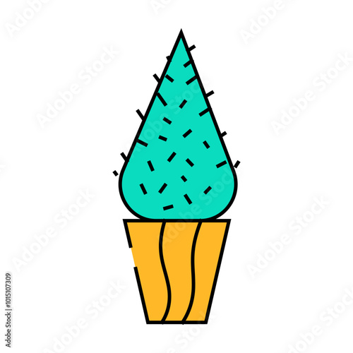 buxus sempervirens line icon vector. buxus sempervirens sign. isolated symbol illustration