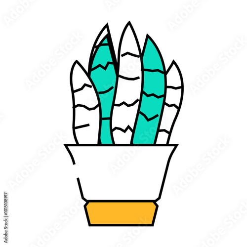 sansevieria trifasciata line icon vector. sansevieria trifasciata sign. isolated symbol illustration