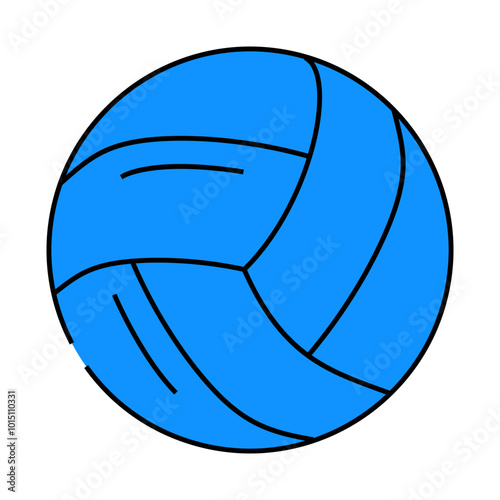 volleyball sport game ball line icon vector. volleyball sport game ball sign. isolated symbol illustration