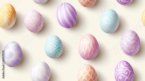 Colorful Easter Eggs Pattern.