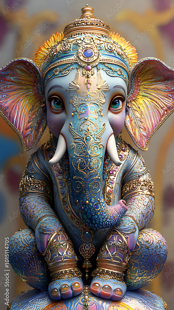 Ganesha, phone wallpaper, the God of Wealth and Success Ganesha, phone wallpaper, the God of Wealth and Success