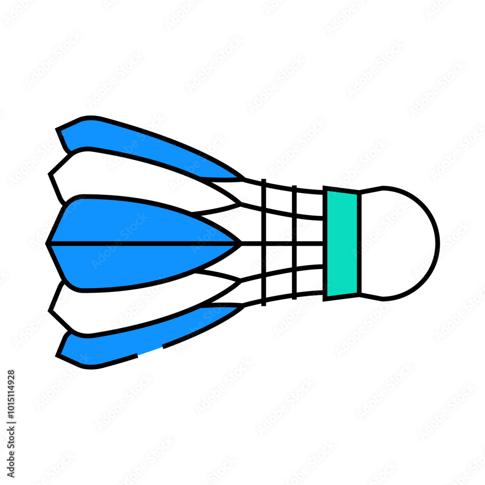 Obraz premium badminton sportive game line icon vector. badminton sportive game sign. isolated symbol illustration