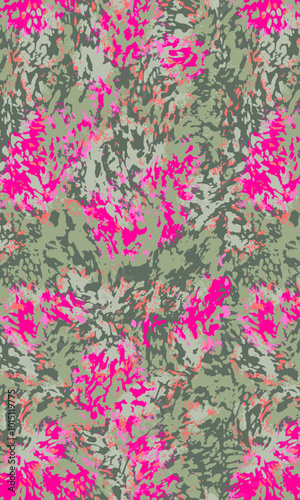 DAV-0753 camo floral vibes minty hot pink accents