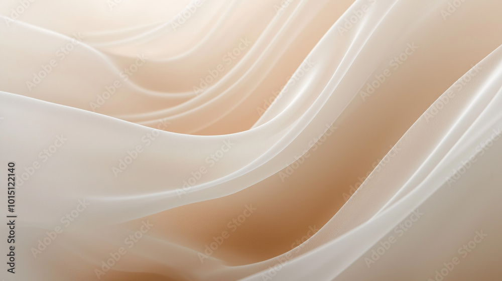 Abstract fabric layers in light cream shades, forming a serene and graceful pattern, ideal for themes of purity, softness, and timeless elegance. Abstract fabric layers in light cream shades, forming a serene and graceful pattern, ideal for themes of purity, softness, and timeless elegance.