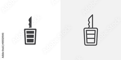 Car Key icon vector icon set in black and white color.