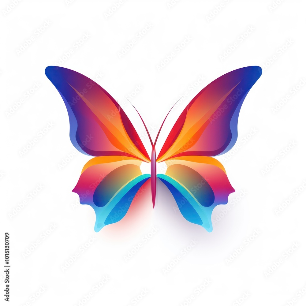 Colorful Butterfly on white background Colorful Butterfly on white background