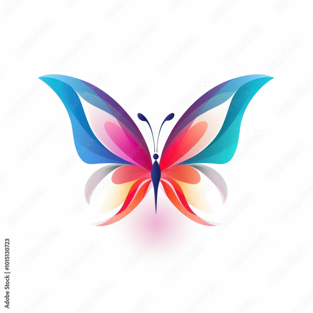 Colorful Butterfly on white background Colorful Butterfly on white background