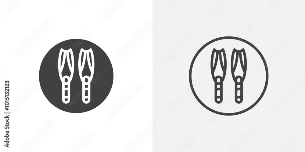 Scuba diving icon vector icon set in black and white color. Scuba diving icon vector icon set in black and white color.