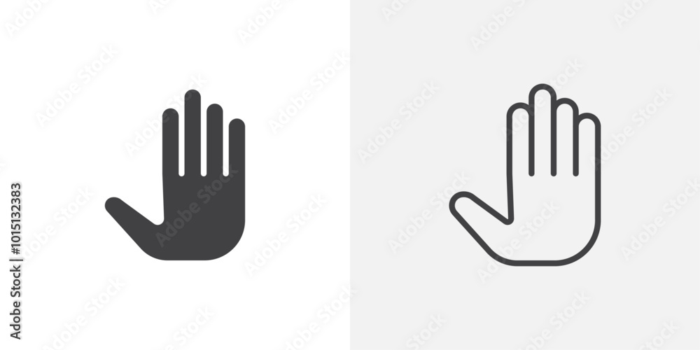 Stop icon vector icon set in black and white color. Stop icon vector icon set in black and white color.