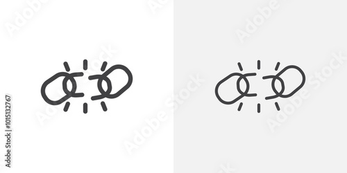 Weakness icon vector icon set in black and white color.