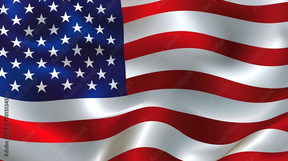 American flag vector illustration. American flag vector illustration.