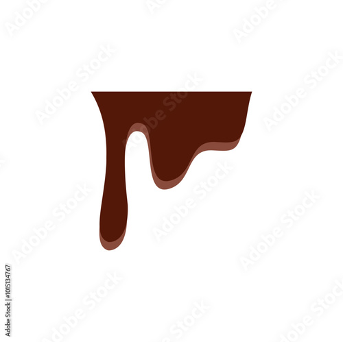 Dripping melted chocolate illustration