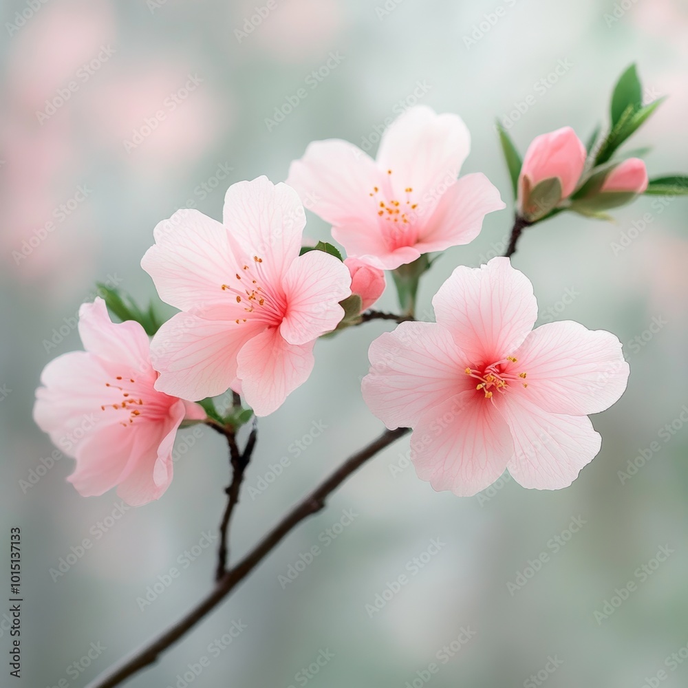 Vibrant Pink Flowers Blossoming in Lush Spring Garden Vibrant Pink Flowers Blossoming in Lush Spring Garden