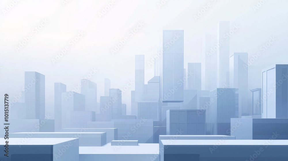 A minimalist cityscape with clean, simple lines, designed as a background for an endless mobile runner game A minimalist cityscape with clean, simple lines, designed as a background for an endless mobile runner game