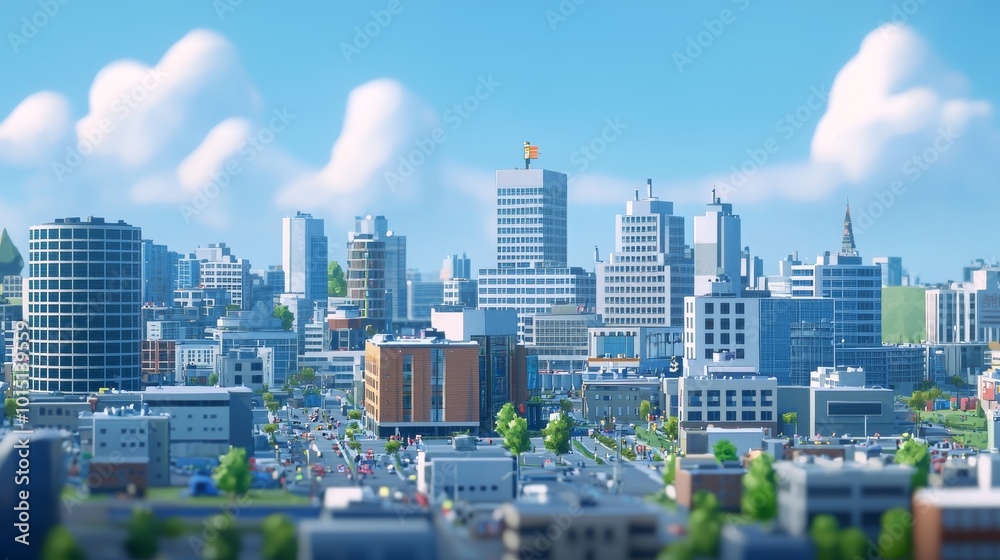 Fototapeta premium a prosperous city skyline