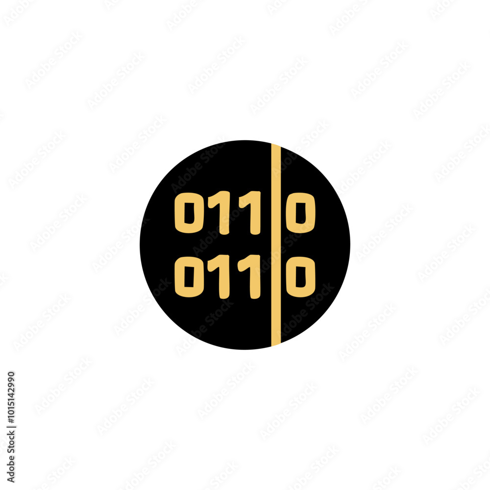 Binary code data programming icon vector illustration Binary code data programming icon vector illustration