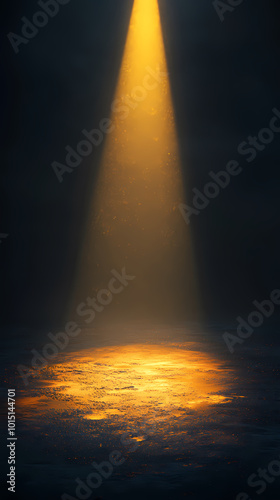 A lonely moment under the stage spotlight